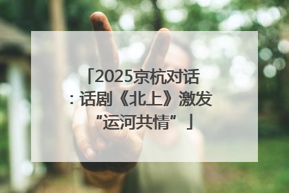 2025京杭对话：话剧《北上》激发“运河共情”